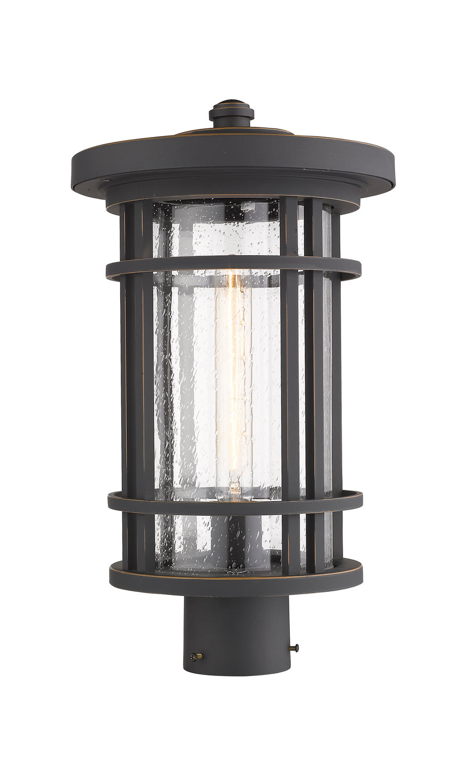Z-Lite - 570PHB-ORB - One Light Outdoor Post Mount Fixture - Jordan - Oil Rubbed Bronze