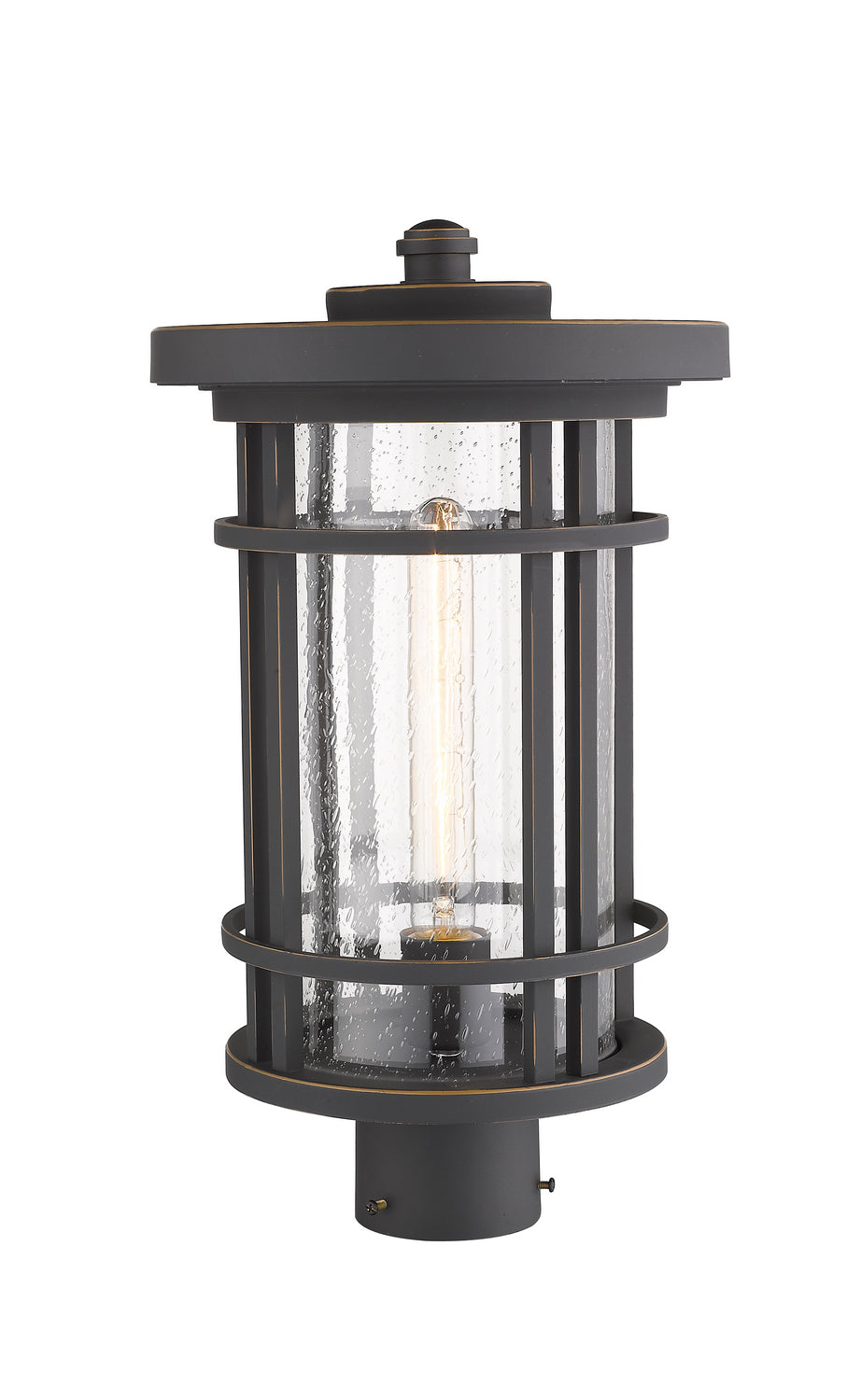 Z-Lite - 570PHB-ORB - One Light Outdoor Post Mount Fixture - Jordan - Oil Rubbed Bronze