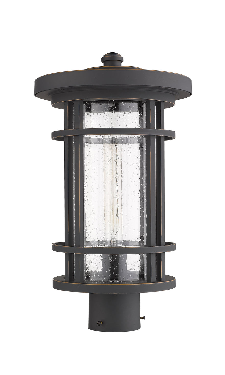 Z-Lite - 570PHB-ORB - One Light Outdoor Post Mount Fixture - Jordan - Oil Rubbed Bronze