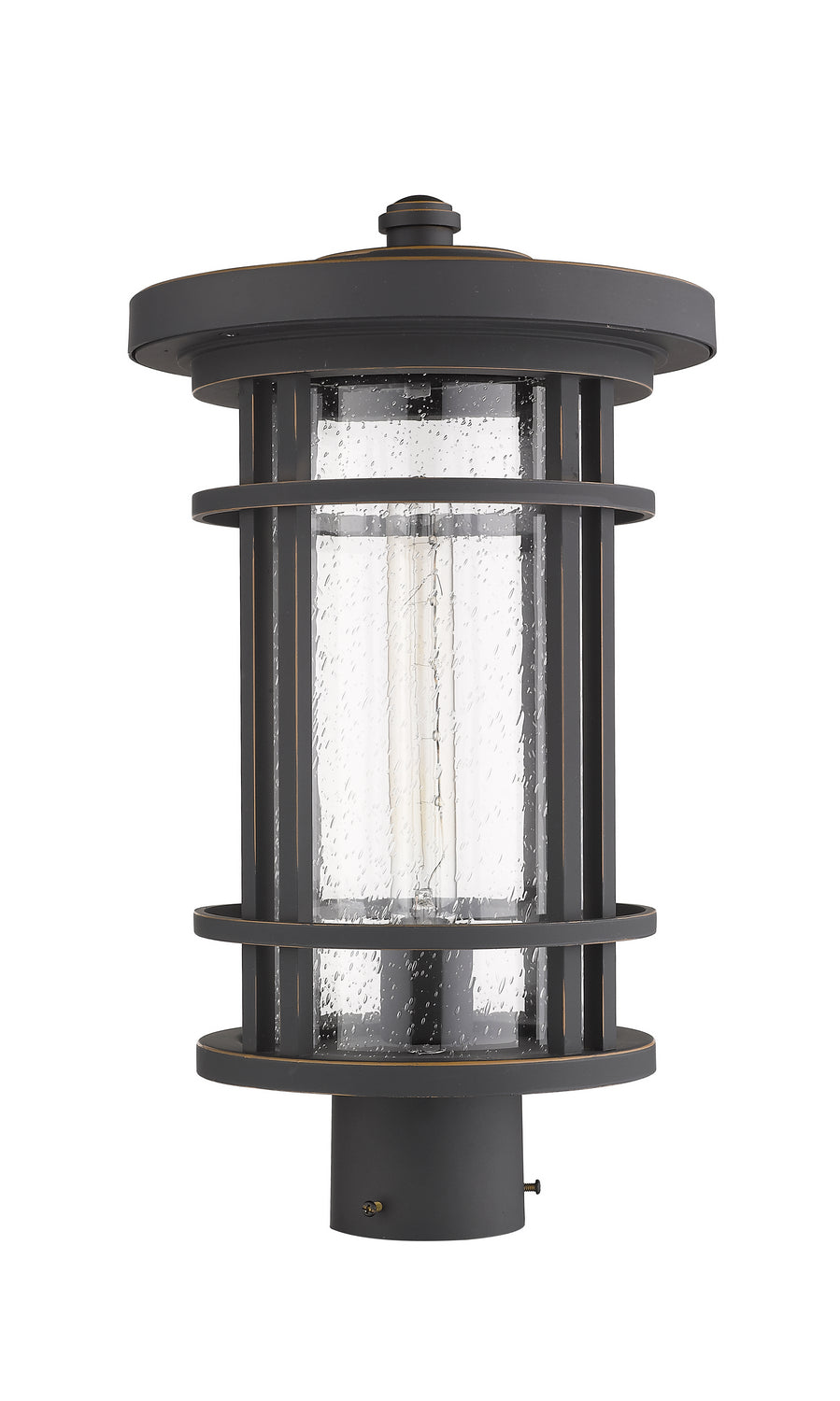 Z-Lite - 570PHB-ORB - One Light Outdoor Post Mount Fixture - Jordan - Oil Rubbed Bronze