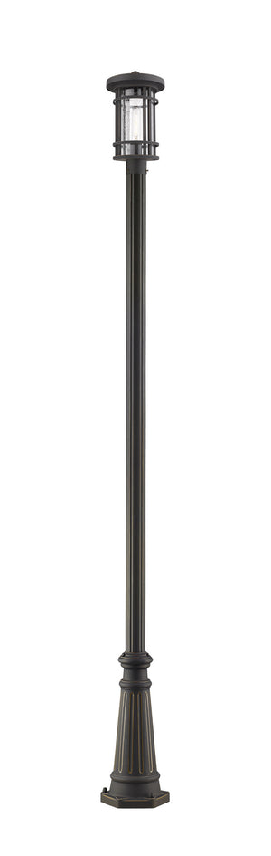 Z-Lite - 570PHM-519P-ORB - One Light Outdoor Post Mounted Fixture - Jordan - Oil Rubbed Bronze