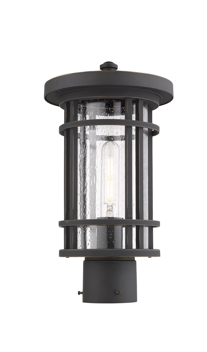 Z-Lite - 570PHM-ORB - One Light Outdoor Post Mount Fixture - Jordan - Oil Rubbed Bronze
