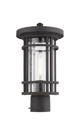 Z-Lite - 570PHM-ORB - One Light Outdoor Post Mount Fixture - Jordan - Oil Rubbed Bronze