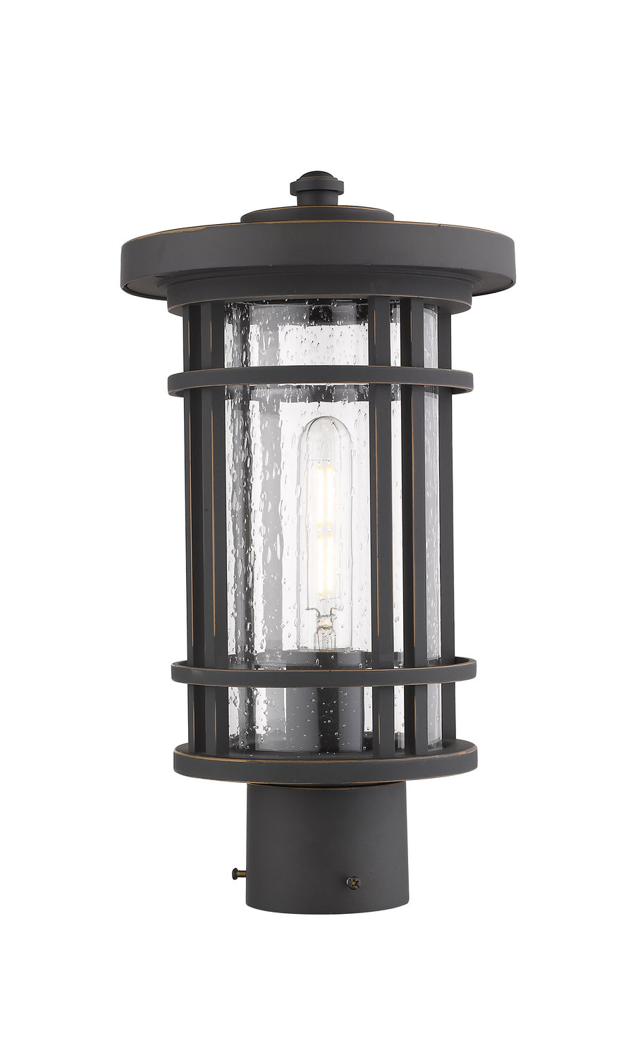 Z-Lite - 570PHM-ORB - One Light Outdoor Post Mount Fixture - Jordan - Oil Rubbed Bronze
