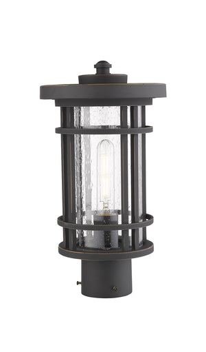 Z-Lite - 570PHM-ORB - One Light Outdoor Post Mount Fixture - Jordan - Oil Rubbed Bronze