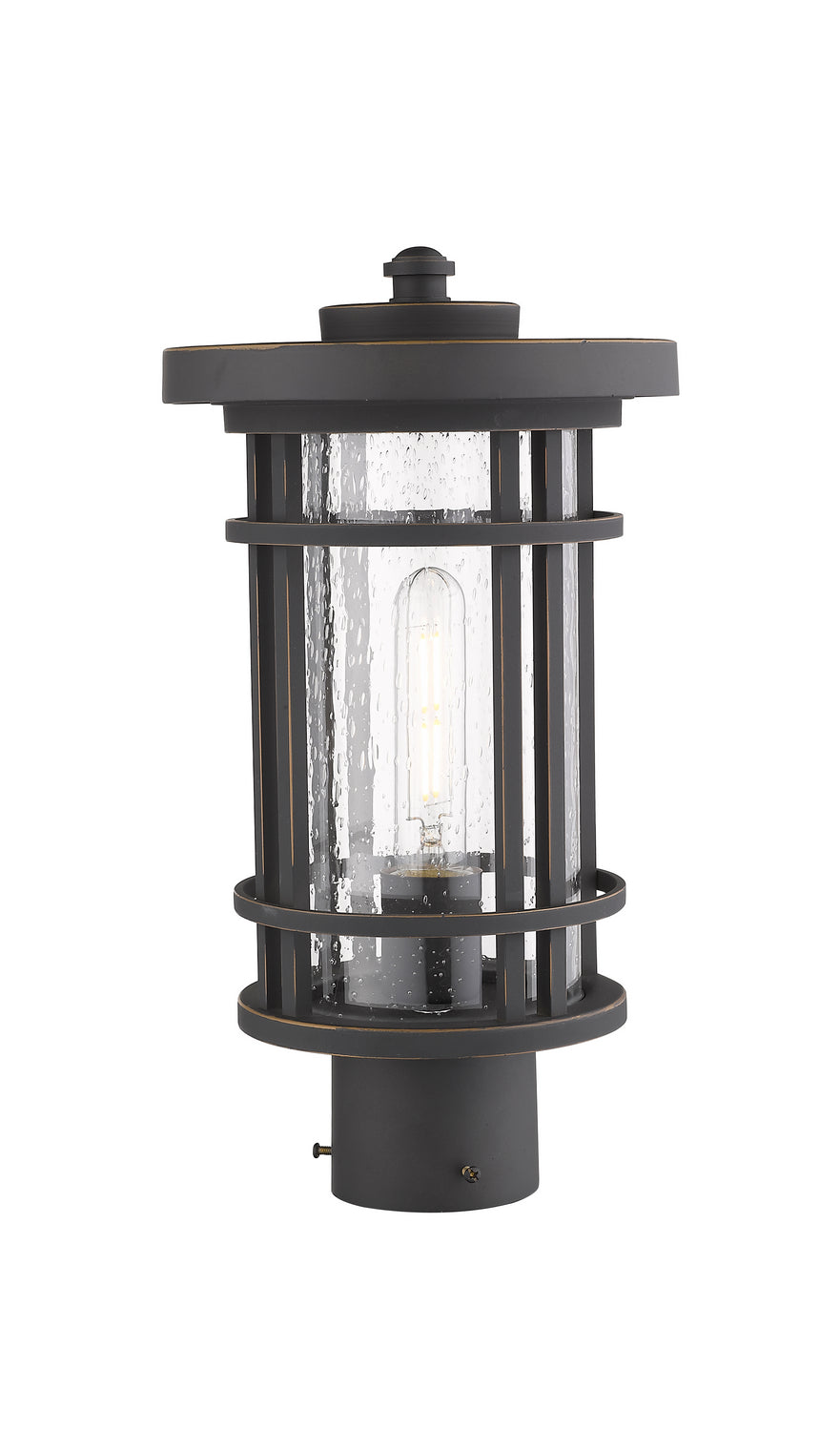 Z-Lite - 570PHM-ORB - One Light Outdoor Post Mount Fixture - Jordan - Oil Rubbed Bronze