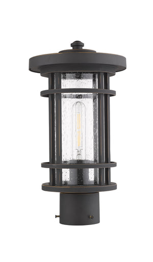 Z-Lite - 570PHM-ORB - One Light Outdoor Post Mount Fixture - Jordan - Oil Rubbed Bronze