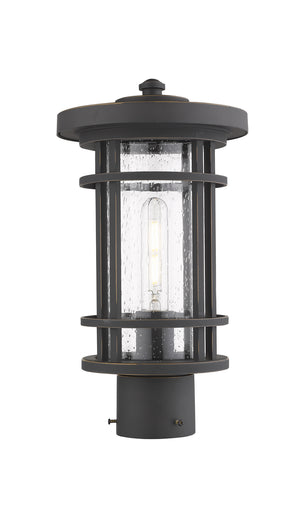 Z-Lite - 570PHM-ORB - One Light Outdoor Post Mount Fixture - Jordan - Oil Rubbed Bronze