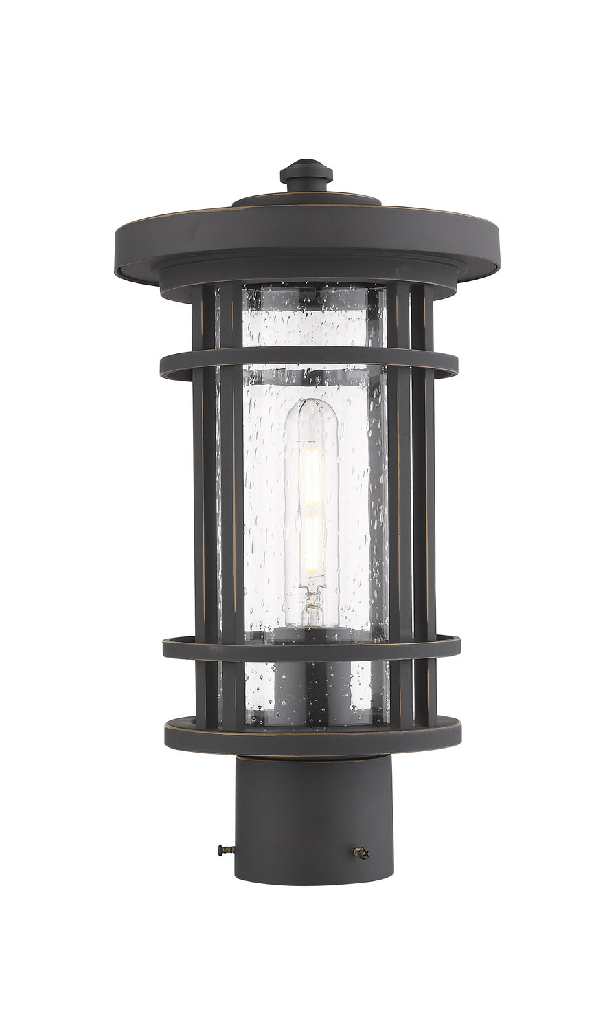 Z-Lite - 570PHM-ORB - One Light Outdoor Post Mount Fixture - Jordan - Oil Rubbed Bronze