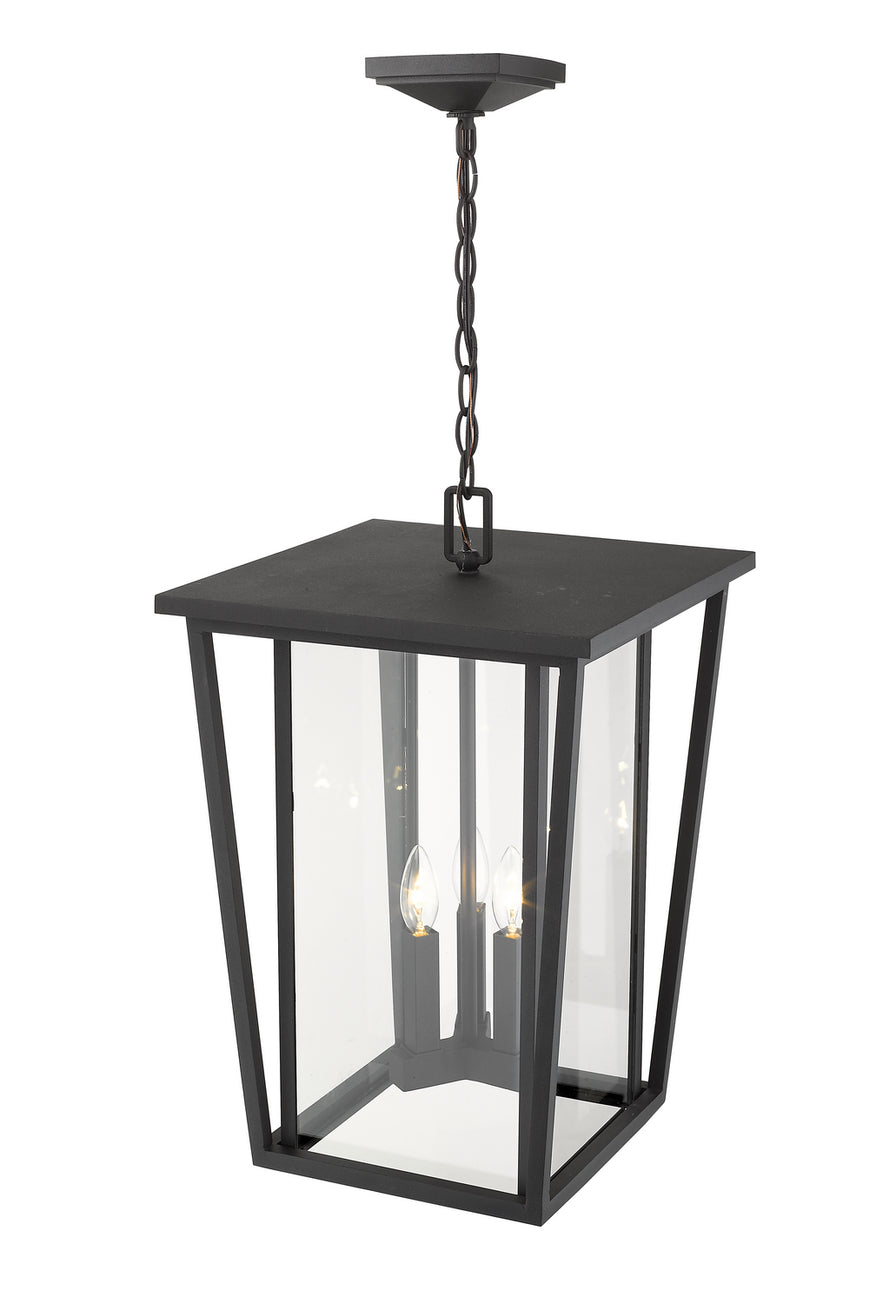 Z-Lite - 571CHXL-BK - Three Light Outdoor Chain Mount Ceiling Fixture - Seoul - Black