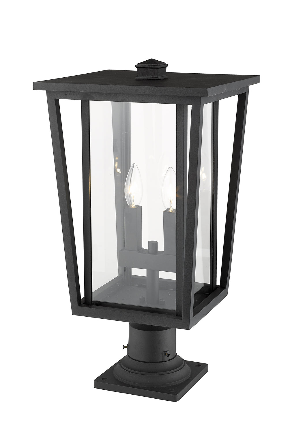 Z-Lite - 571PHBR-533PM-BK - Two Light Outdoor Pier Mount - Seoul - Black