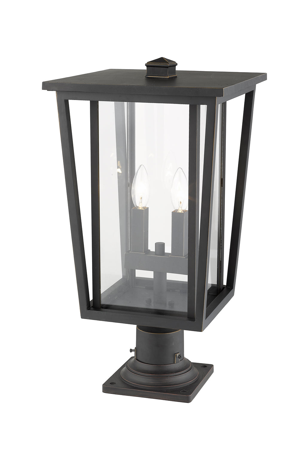 Z-Lite - 571PHBR-533PM-ORB - Two Light Outdoor Pier Mount - Seoul - Oil Rubbed Bronze