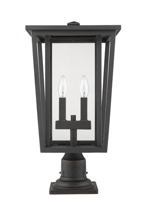 Z-Lite - 571PHBR-533PM-ORB - Two Light Outdoor Pier Mount - Seoul - Oil Rubbed Bronze