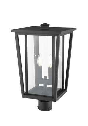 Z-Lite - 571PHBR-BK - Two Light Outdoor Post Mount Fixture - Seoul - Black