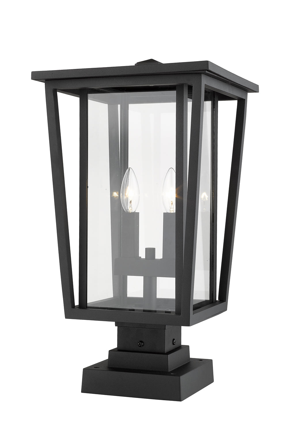 Z-Lite - 571PHBS-SQPM-BK - Two Light Outdoor Pier Mounted Fixture - Seoul - Black