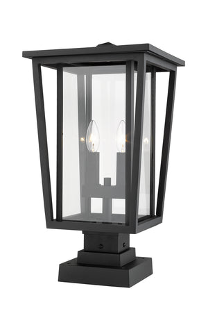 Z-Lite - 571PHBS-SQPM-BK - Two Light Outdoor Pier Mounted Fixture - Seoul - Black