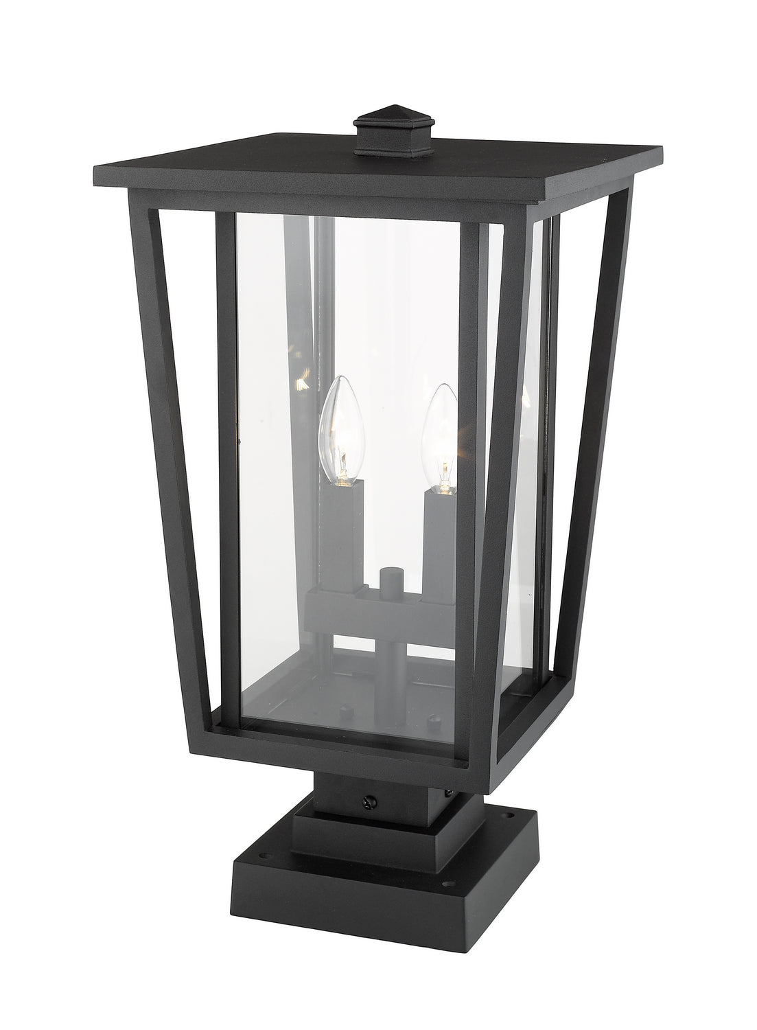 Z-Lite - 571PHBS-SQPM-BK - Two Light Outdoor Pier Mounted Fixture - Seoul - Black