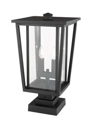 Z-Lite - 571PHBS-SQPM-BK - Two Light Outdoor Pier Mounted Fixture - Seoul - Black