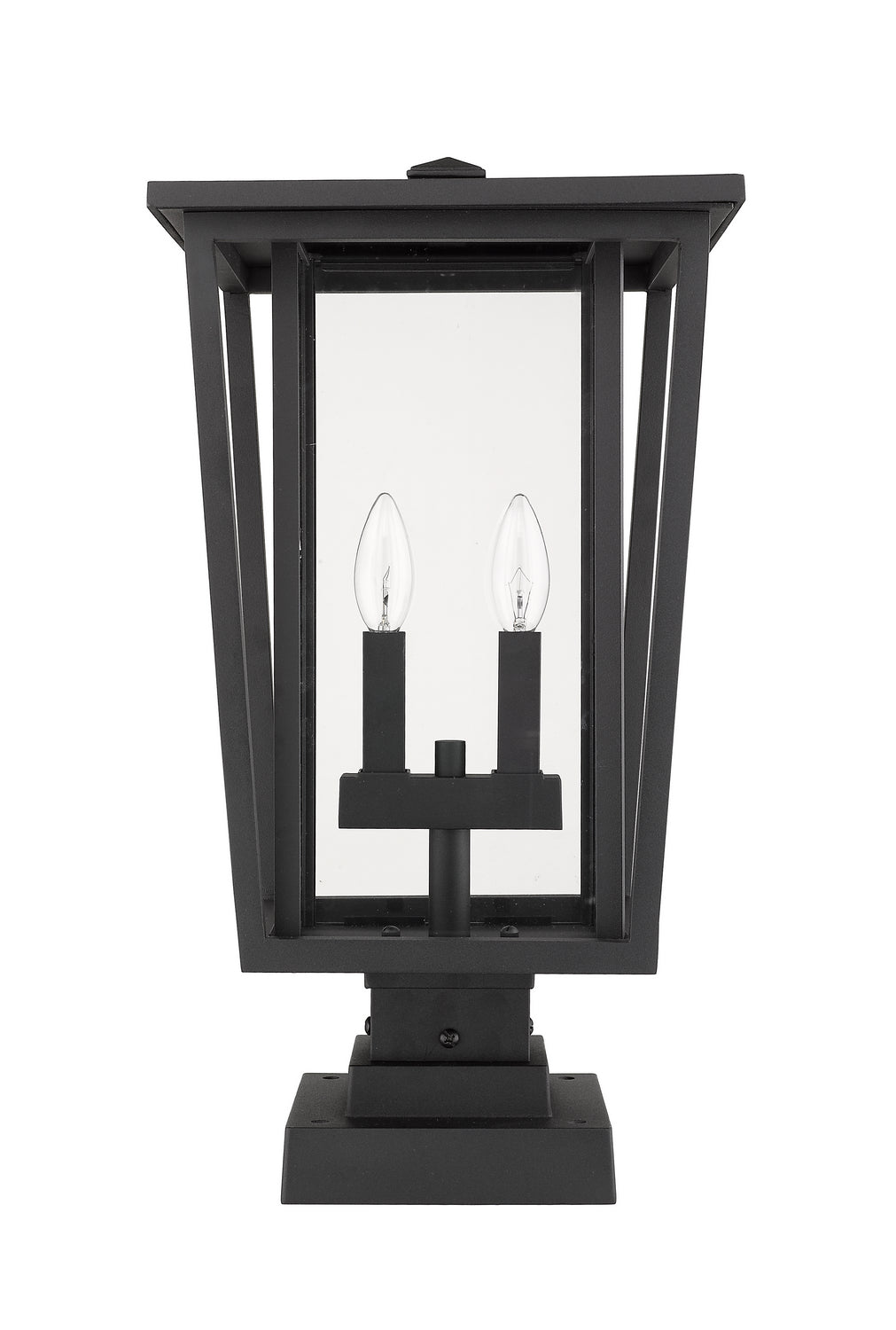 Z-Lite - 571PHBS-SQPM-BK - Two Light Outdoor Pier Mounted Fixture - Seoul - Black