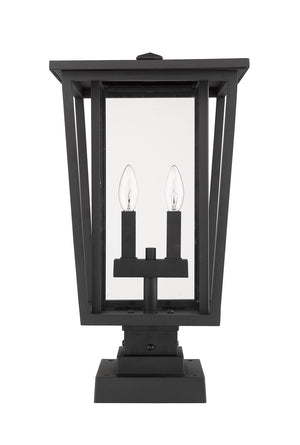 Z-Lite - 571PHBS-SQPM-BK - Two Light Outdoor Pier Mounted Fixture - Seoul - Black