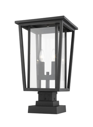 Z-Lite - 571PHBS-SQPM-BK - Two Light Outdoor Pier Mount - Seoul - Black