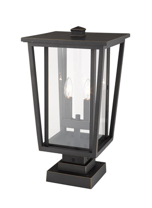 Z-Lite - 571PHBS-SQPM-ORB - Two Light Outdoor Pier Mounted Fixture - Seoul - Oil Rubbed Bronze