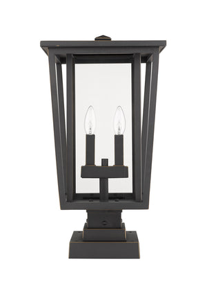 Z-Lite - 571PHBS-SQPM-ORB - Two Light Outdoor Pier Mounted Fixture - Seoul - Oil Rubbed Bronze