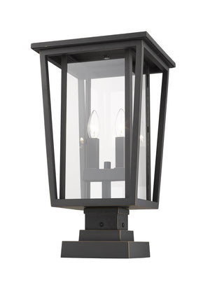 Z-Lite - 571PHBS-SQPM-ORB - Two Light Outdoor Pier Mounted Fixture - Seoul - Oil Rubbed Bronze