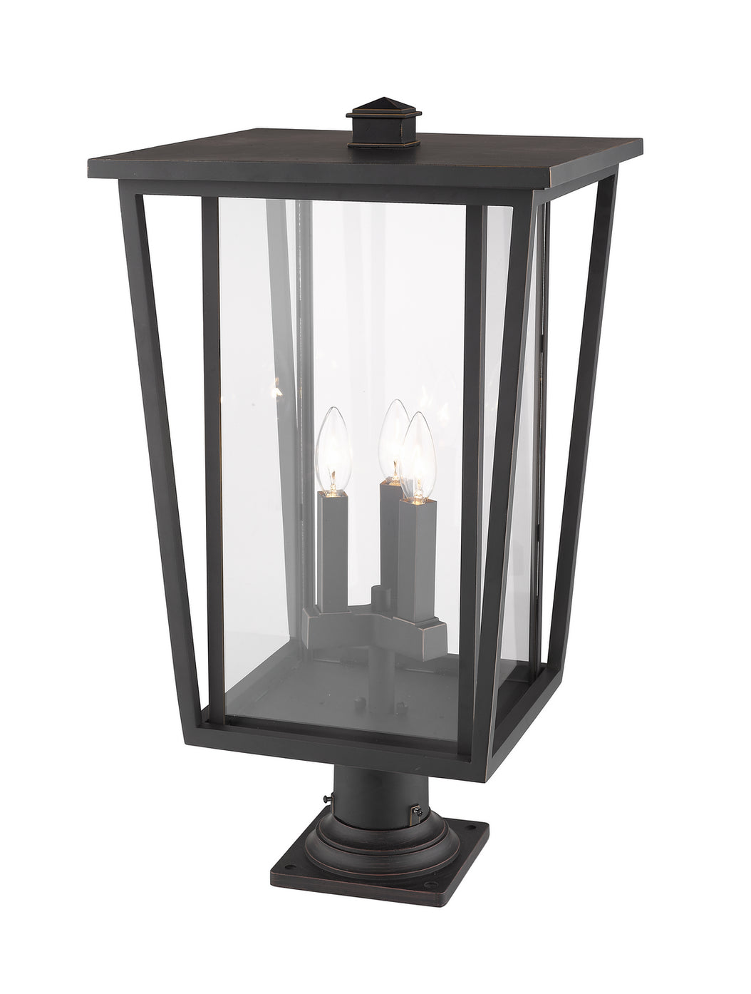 Z-Lite - 571PHXLR-533PM-ORB - Three Light Outdoor Pier Mounted Fixture - Seoul - Oil Rubbed Bronze