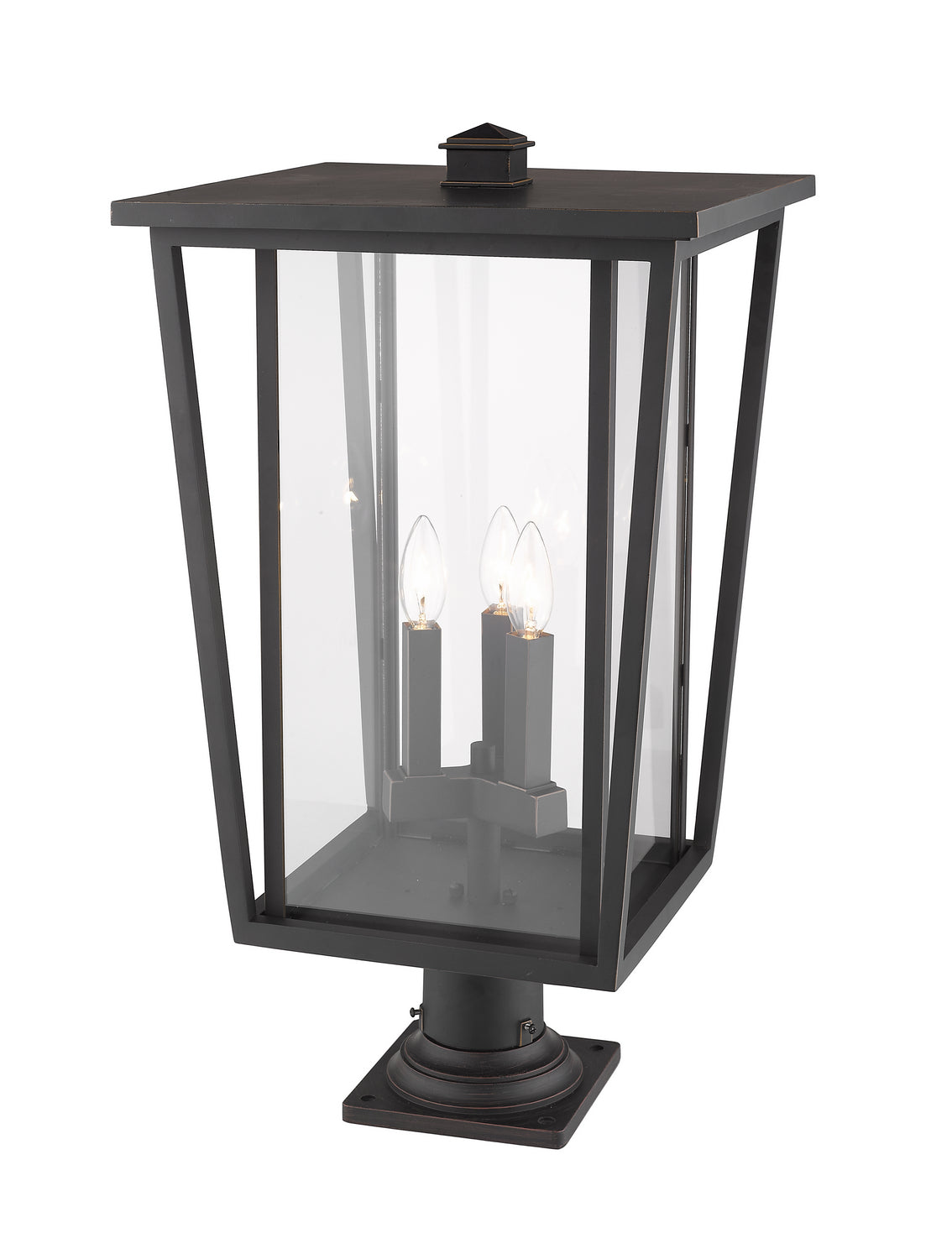 Z-Lite - 571PHXLR-533PM-ORB - Three Light Outdoor Pier Mounted Fixture - Seoul - Oil Rubbed Bronze