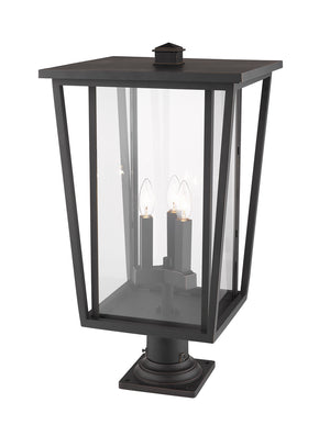 Z-Lite - 571PHXLR-533PM-ORB - Three Light Outdoor Pier Mounted Fixture - Seoul - Oil Rubbed Bronze