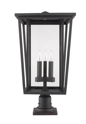 Z-Lite - 571PHXLR-533PM-ORB - Three Light Outdoor Pier Mounted Fixture - Seoul - Oil Rubbed Bronze