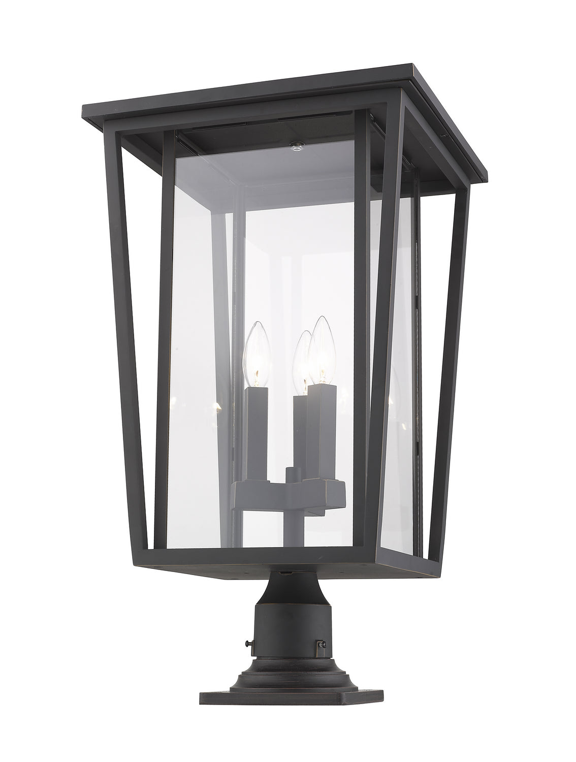 Z-Lite - 571PHXLR-533PM-ORB - Three Light Outdoor Pier Mounted Fixture - Seoul - Oil Rubbed Bronze