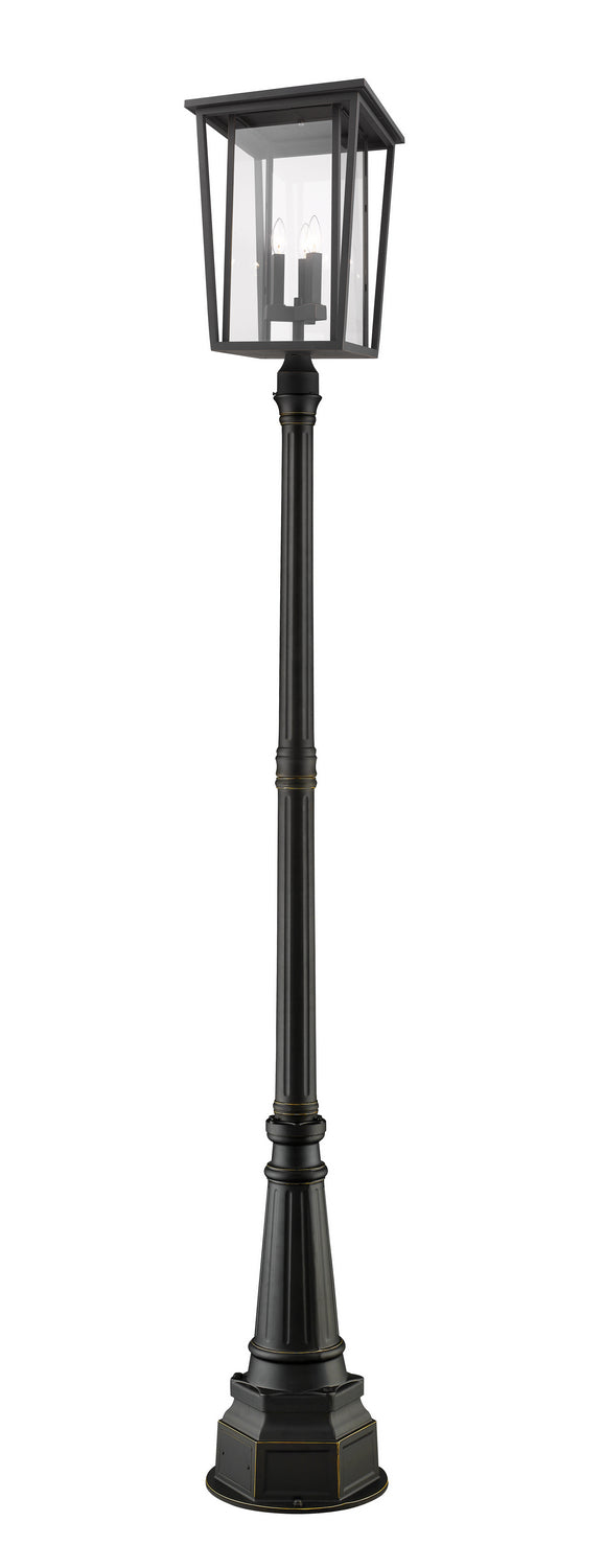 Z-Lite - 571PHXLR-564P-ORB - Three Light Outdoor Post Mounted Fixture - Seoul - Oil Rubbed Bronze
