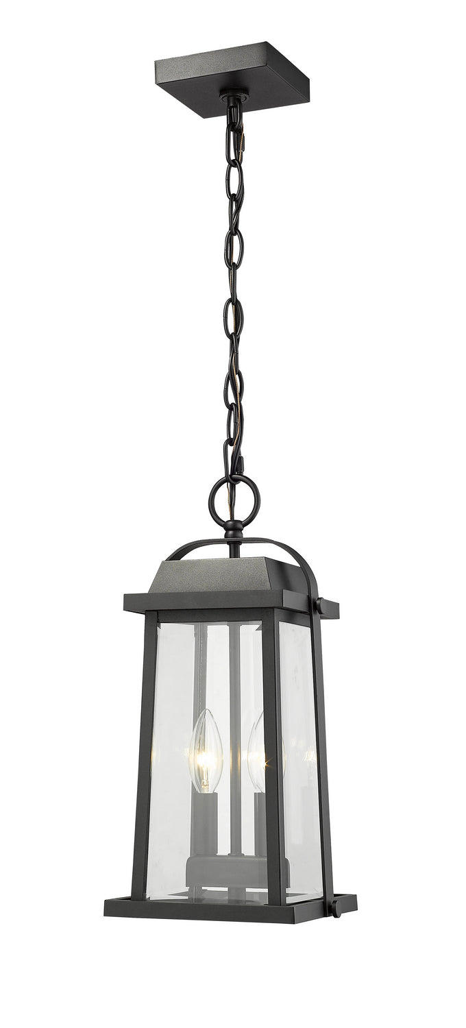 Z-Lite - 574CHM-BK - Two Light Outdoor Chain Mount Ceiling Fixture - Millworks - Black