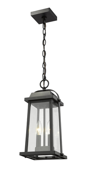 Z-Lite - 574CHM-BK - Two Light Outdoor Chain Mount Ceiling Fixture - Millworks - Black