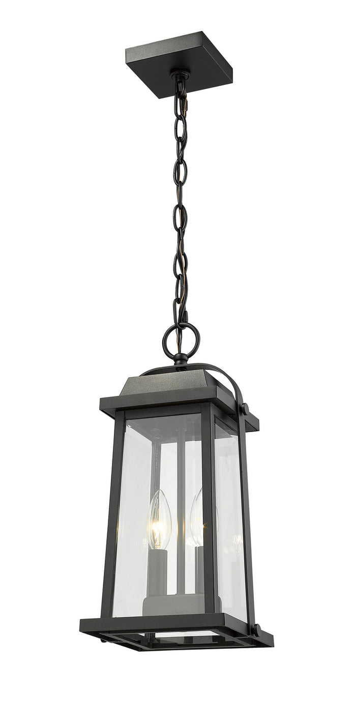 Z-Lite - 574CHM-BK - Two Light Outdoor Chain Mount Ceiling Fixture - Millworks - Black