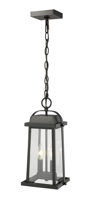Z-Lite - 574CHM-BK - Two Light Outdoor Chain Mount Ceiling Fixture - Millworks - Black