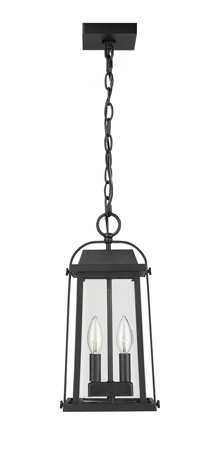 Z-Lite - 574CHM-BK - Two Light Outdoor Chain Mount Ceiling Fixture - Millworks - Black
