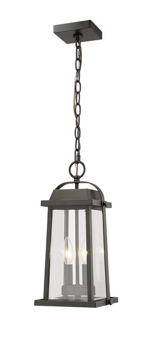 Z-Lite - 574CHM-ORB - Two Light Outdoor Chain Mount Ceiling Fixture - Millworks - Oil Rubbed Bronze