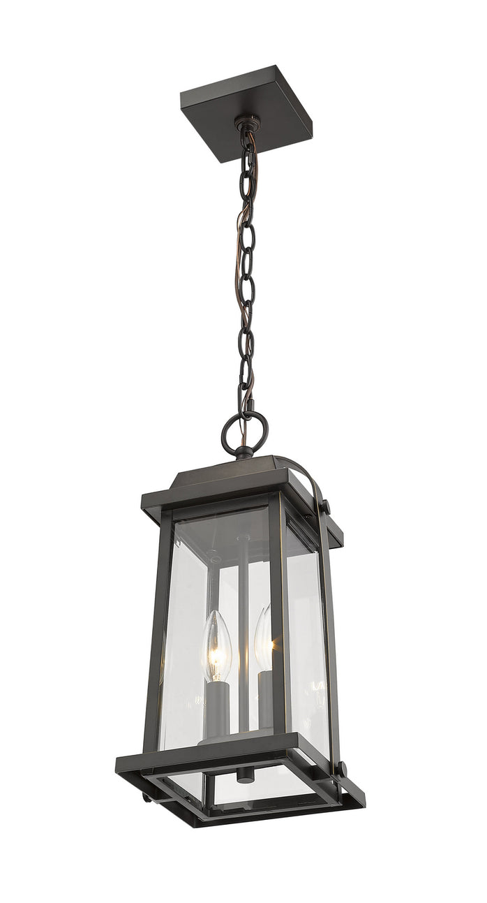 Z-Lite - 574CHM-ORB - Two Light Outdoor Chain Mount Ceiling Fixture - Millworks - Oil Rubbed Bronze