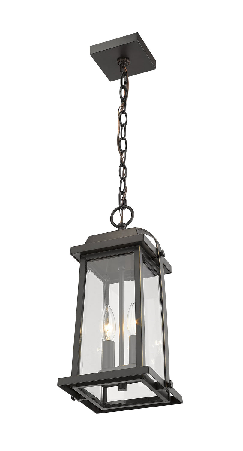 Z-Lite - 574CHM-ORB - Two Light Outdoor Chain Mount Ceiling Fixture - Millworks - Oil Rubbed Bronze