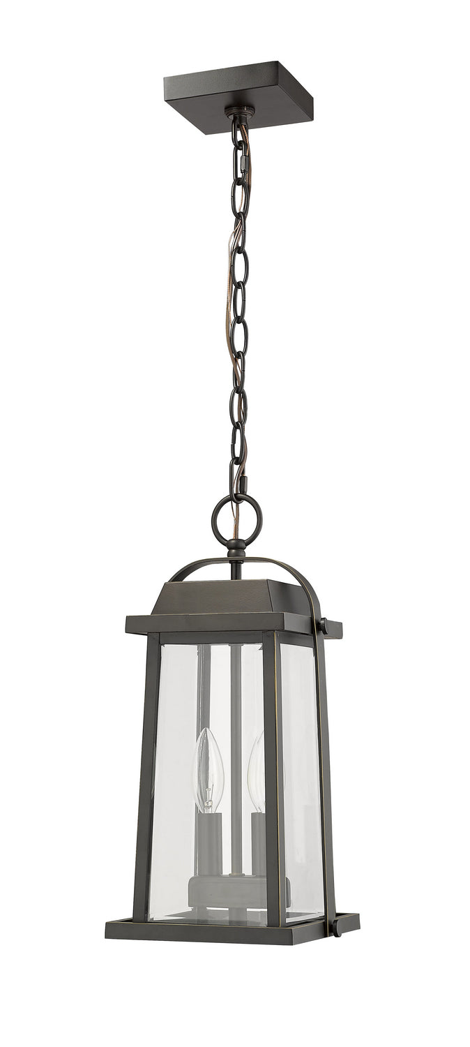 Z-Lite - 574CHM-ORB - Two Light Outdoor Chain Mount Ceiling Fixture - Millworks - Oil Rubbed Bronze