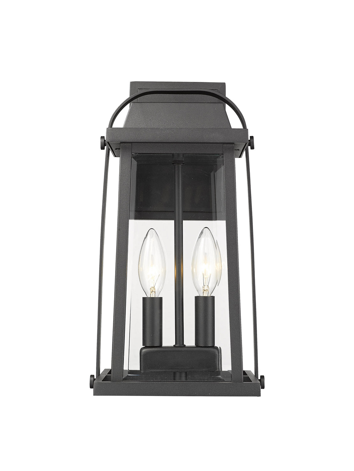 Z-Lite - 574M-BK - Two Light Outdoor Wall Mount - Millworks - Black