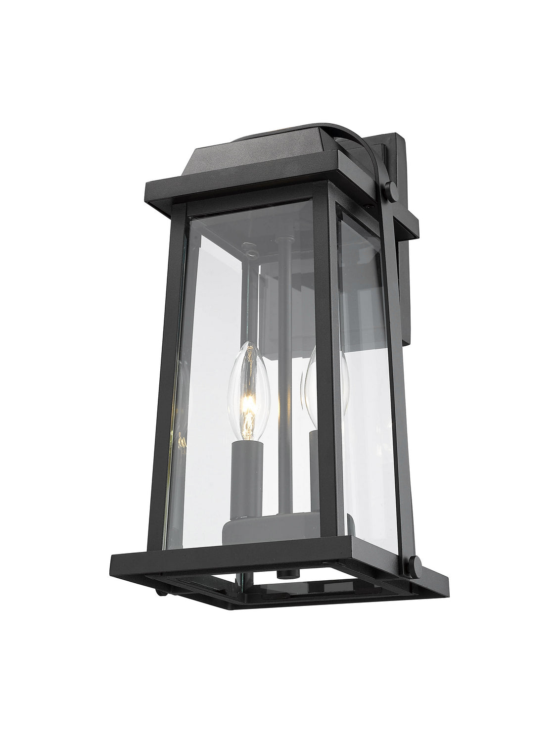 Z-Lite - 574M-BK - Two Light Outdoor Wall Mount - Millworks - Black