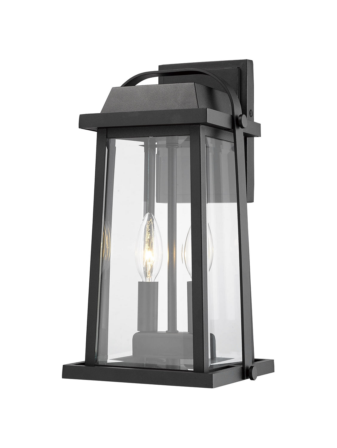 Z-Lite - 574M-BK - Two Light Outdoor Wall Mount - Millworks - Black