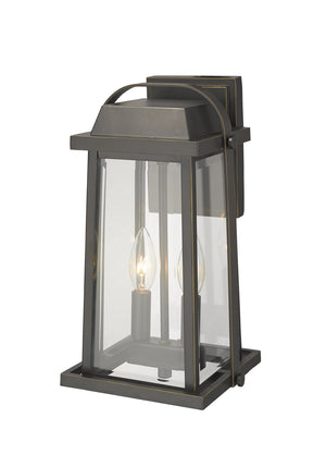 Z-Lite - 574M-ORB - Two Light Outdoor Wall Mount - Millworks - Oil Rubbed Bronze