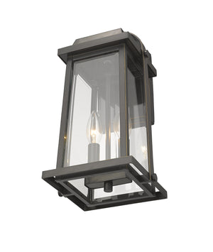 Z-Lite - 574M-ORB - Two Light Outdoor Wall Mount - Millworks - Oil Rubbed Bronze