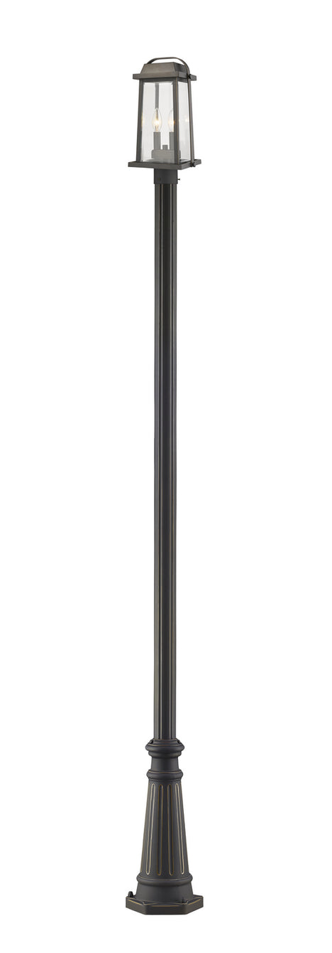 Z-Lite - 574PHMR-519P-ORB - Two Light Outdoor Post Mounted Fixture - Millworks - Oil Rubbed Bronze