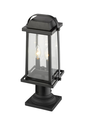 Z-Lite - 574PHMR-533PM-BK - Two Light Outdoor Pier Mount - Millworks - Black